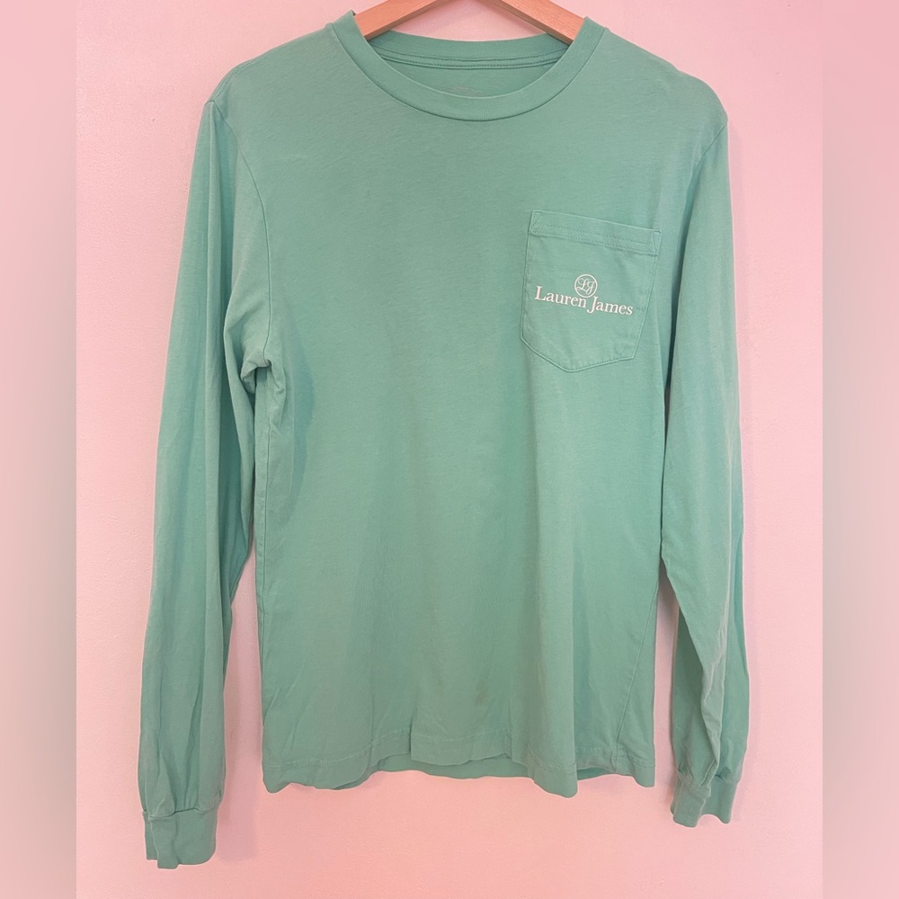 Green long sleeve Lauren James shirt. Size XS.